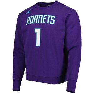 Men’s LaMelo Ball Charlotte Hornets Jordan Pullover Sweatshirt - Purple (XS)